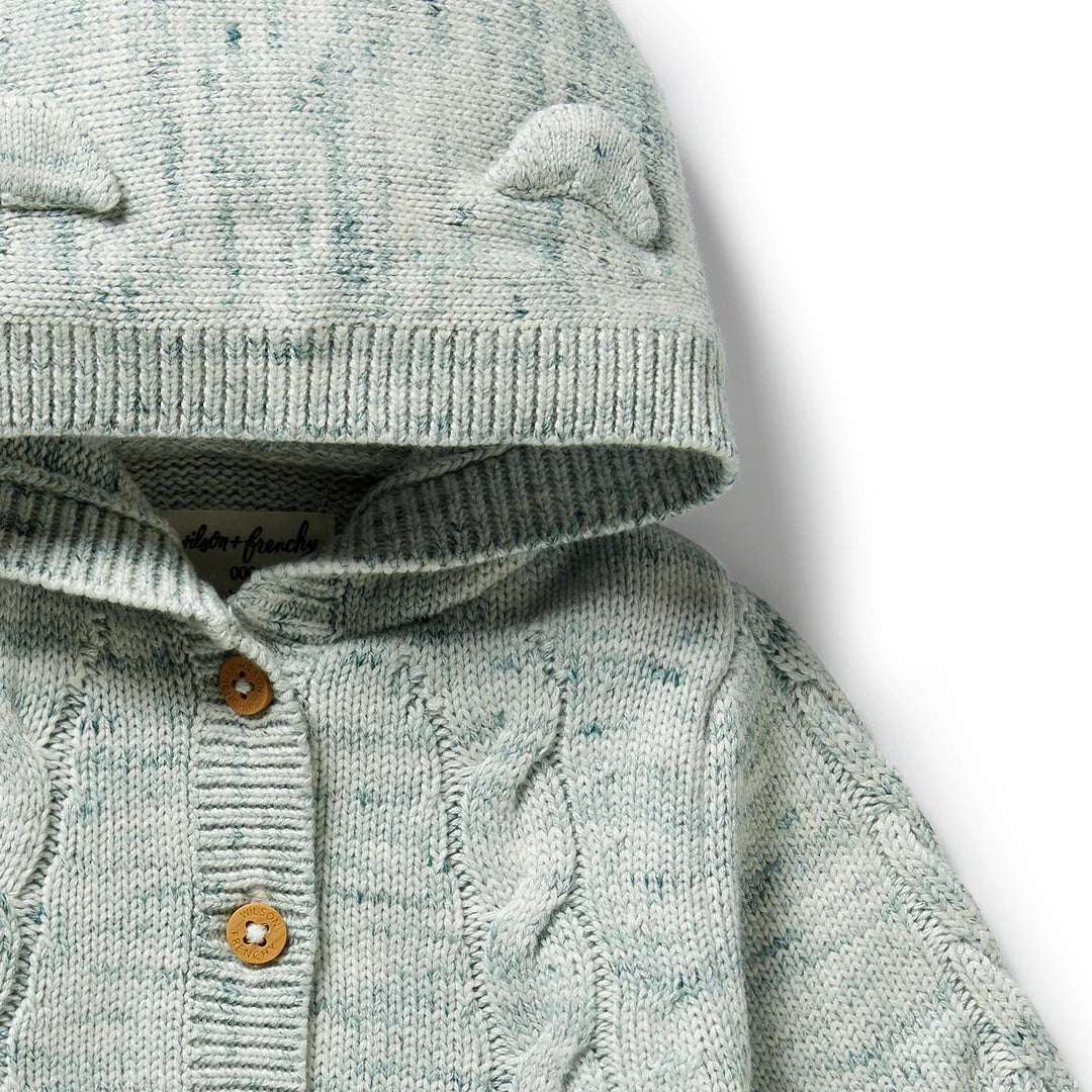 Wilson and Frenchy Moss Speckled Knitted Jacket