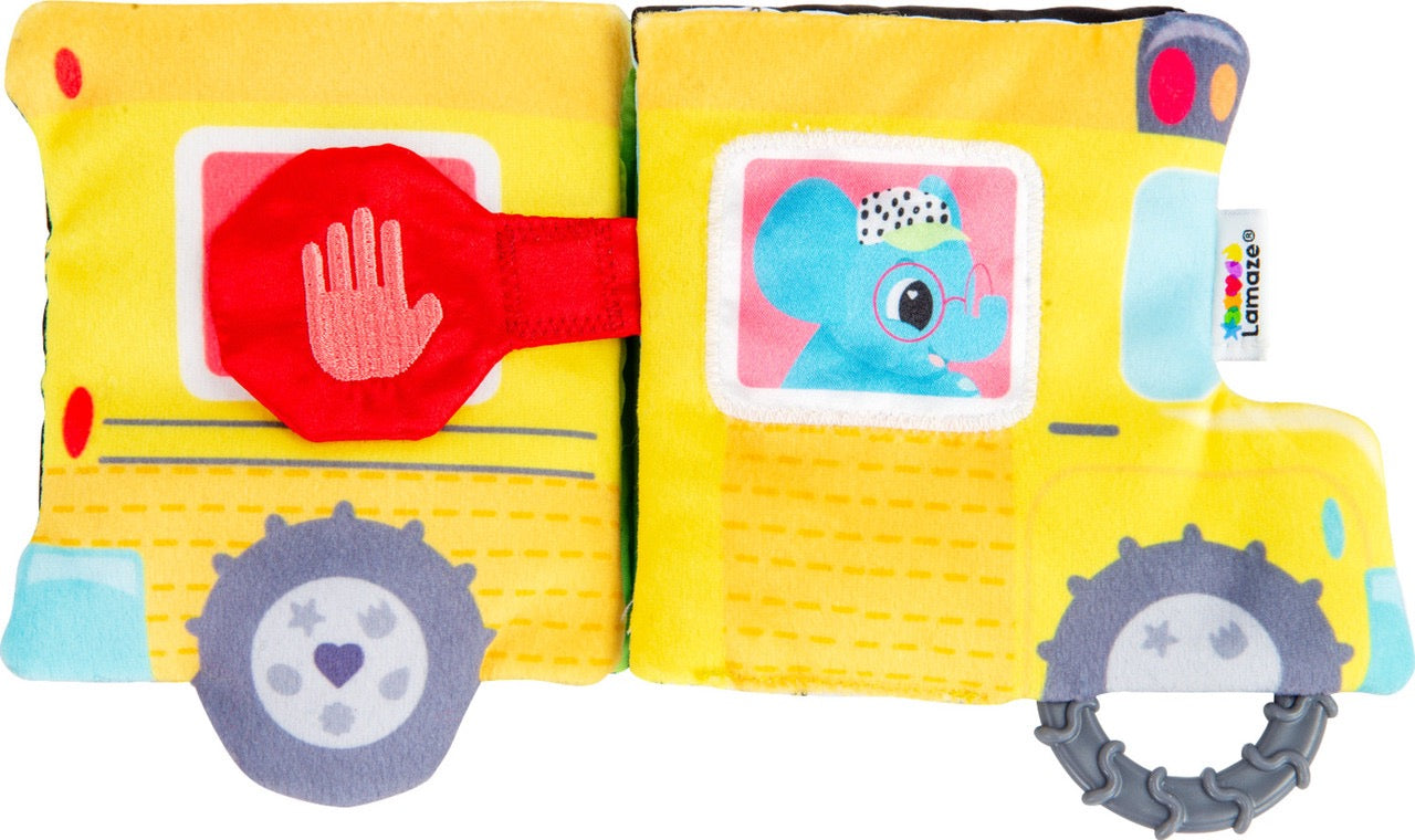 Accordion Bus Soft Textured Fabric Sensory Book