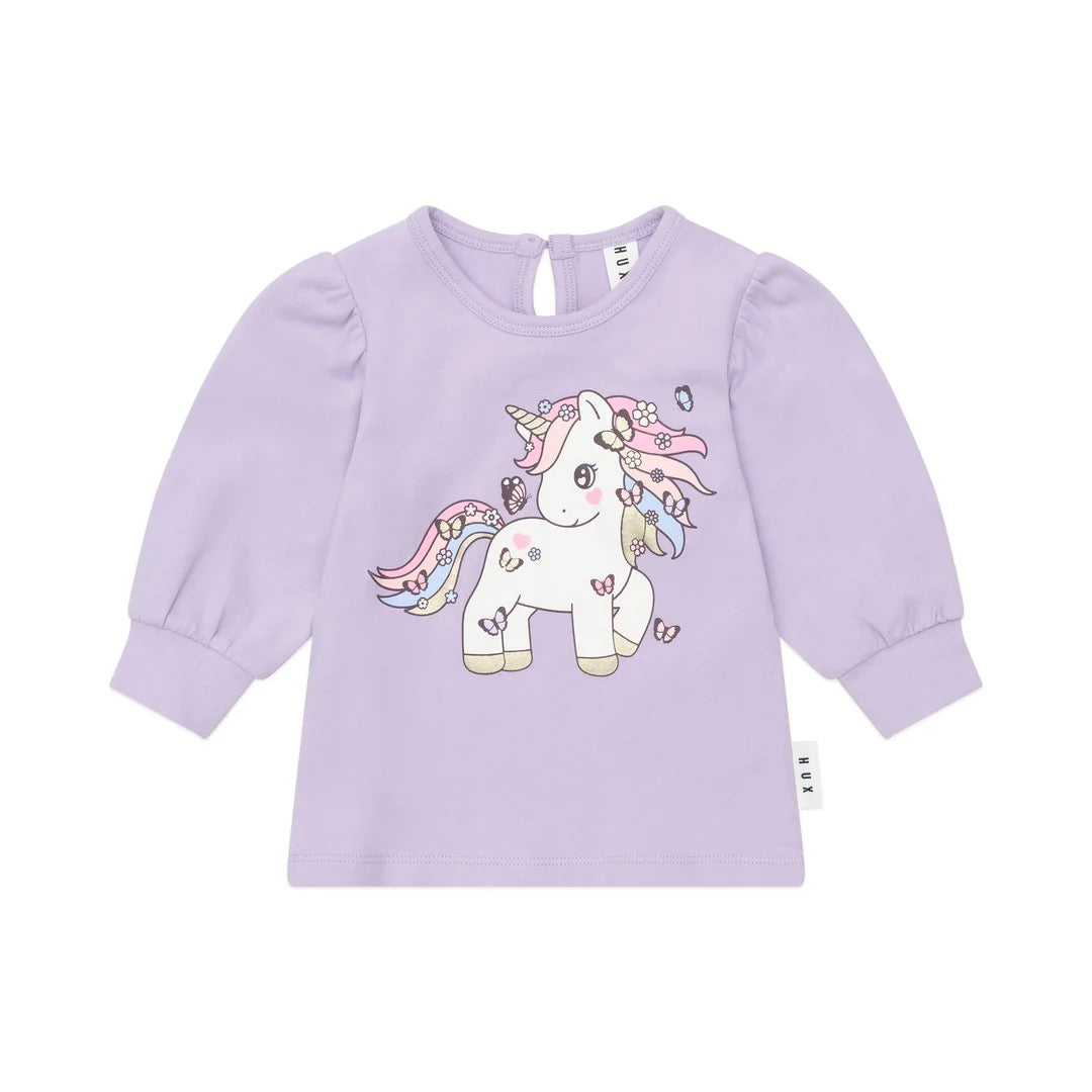 Butterfly Unicorn Puff Sleeve Top