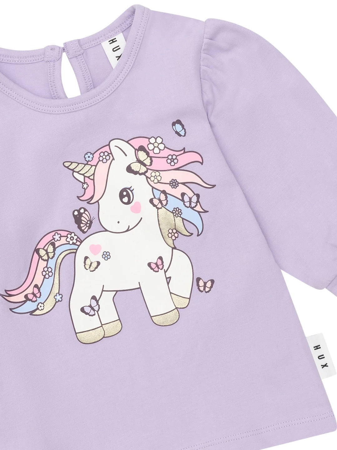 Butterfly Unicorn Puff Sleeve Top