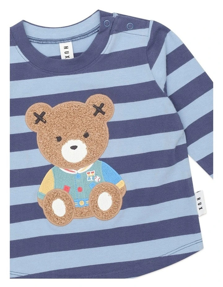 Furry Hux Blue Stripe Bear Top