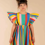 Rainbow Stripes Angel wing Dress