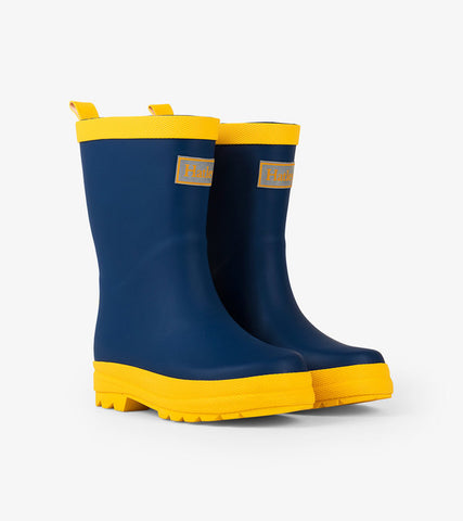 Gumboots Navy and Yellow