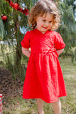 Broderie Dress Red