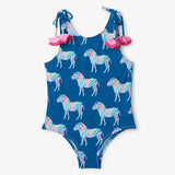 Rainbow Zebra Bow Swimsuit