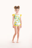 Yellow Roses one piece swimmers