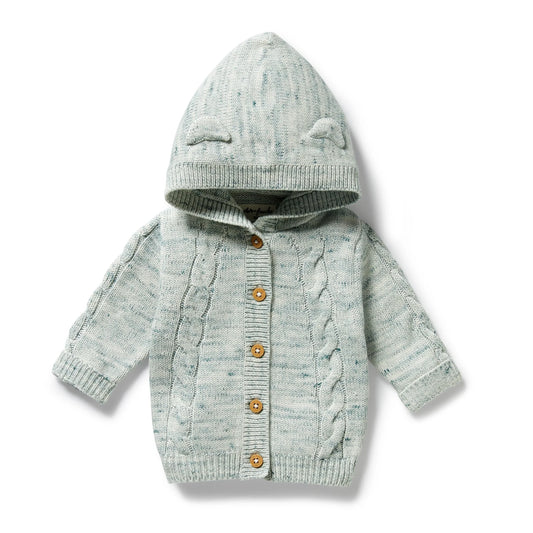 Wilson and Frenchy Moss Speckled Knitted Jacket