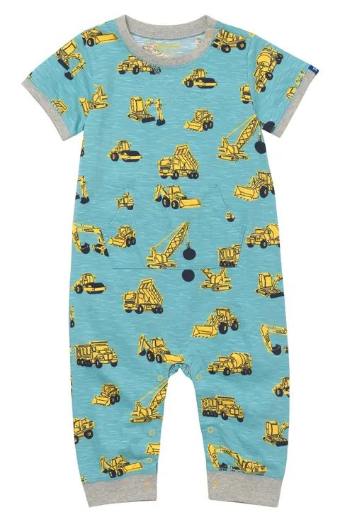 Under Construction Cotton Jersey Romper