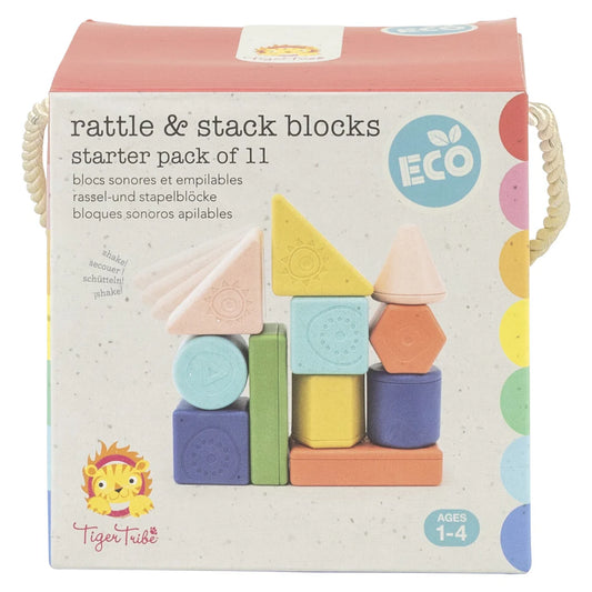 Tiger Tribe Rattle and Stack Blocks Starter - 11 pack
