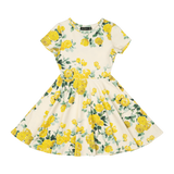 Yellow Roses Waisted Dress