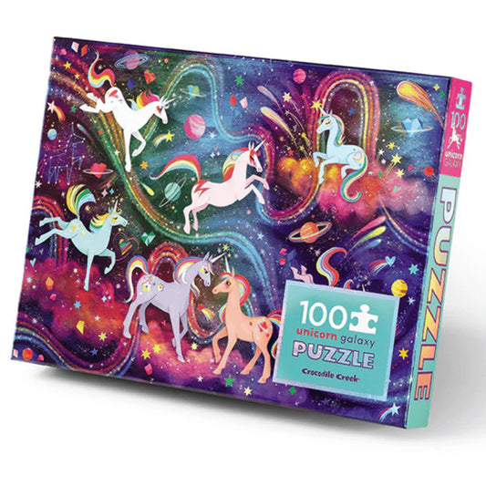 Crocodile Creek Holographic Puzzle 100 pc - Unicorn Galaxy