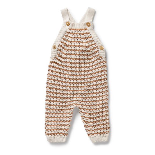Wilson and Frenchy Cinnamon Stripe Organic Knitted Overall