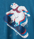 Snowboarding Polar Bear long sleeve tee