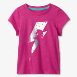 Doodle Unicorn tee rose violet